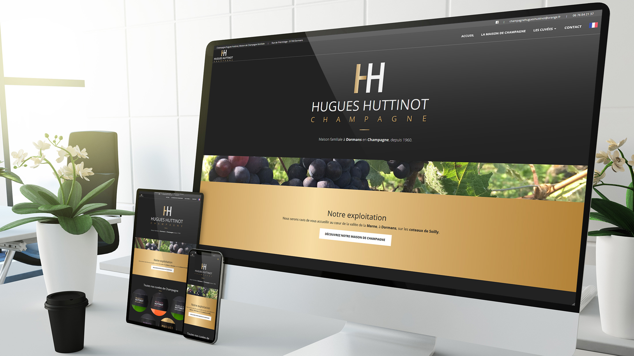 Site Champagne Hugues Huttinot